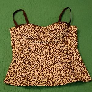 Leopard print bustier